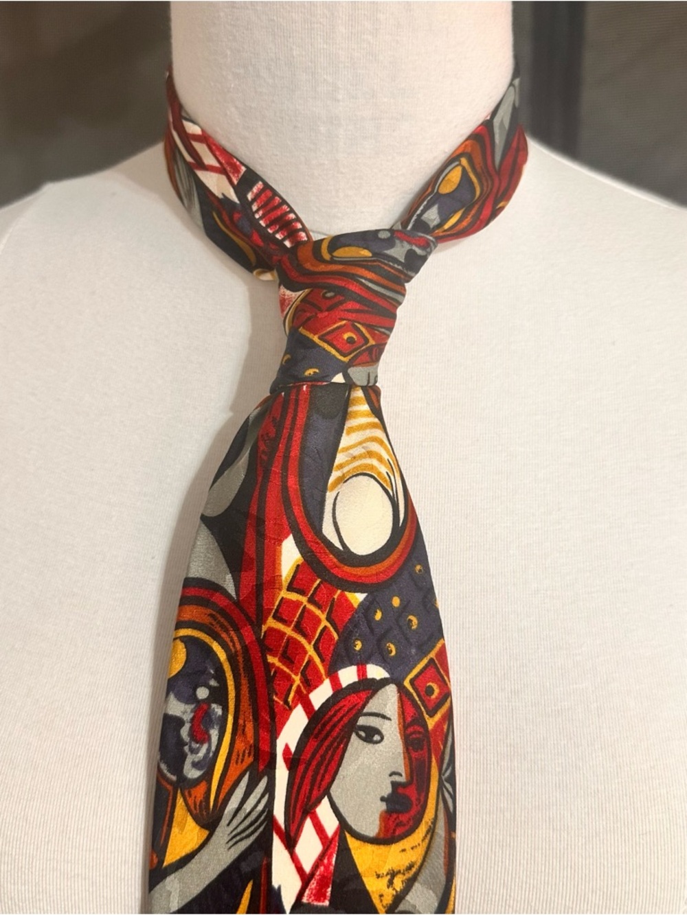 Paul Rodon The Collection 100% Silk Handmade Mens Art Necktie Multicolor Office